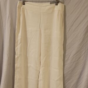 Chico's White Wide-Leg Pull-On Pants
